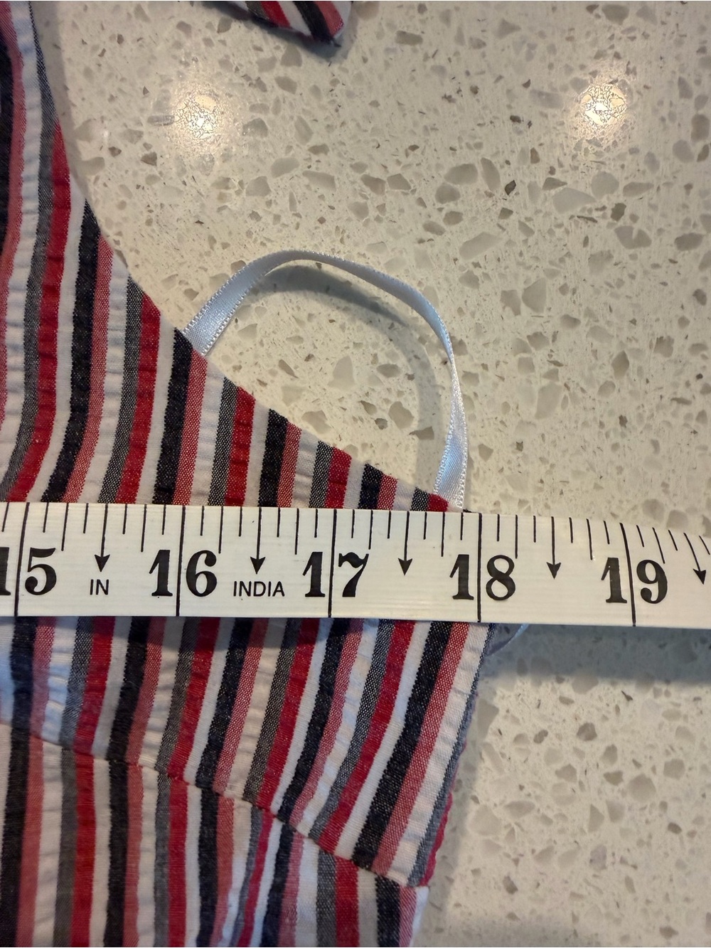 LOFT Red and White One-Shoulder Summer Striped Mini Dress - Picture 5 of 6